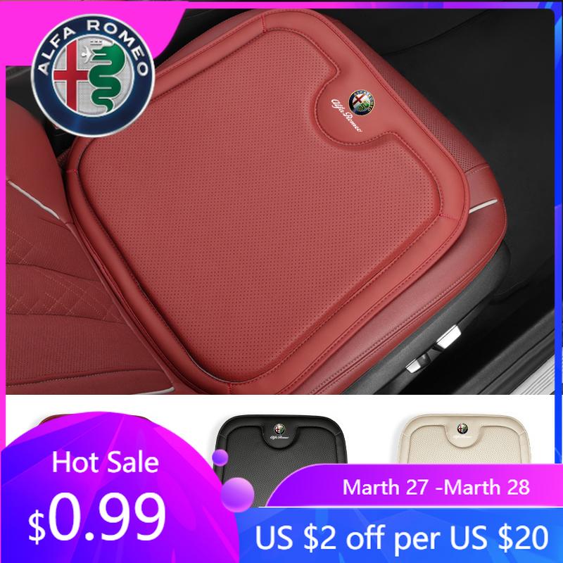 Pro Alfa Romeo 2026 Horká nálepka 1ks Nový styl Potah na polštář autosedačky Ochrana spodní části zad Pro Alfa Romeo Giulia Stelvio Giuliet