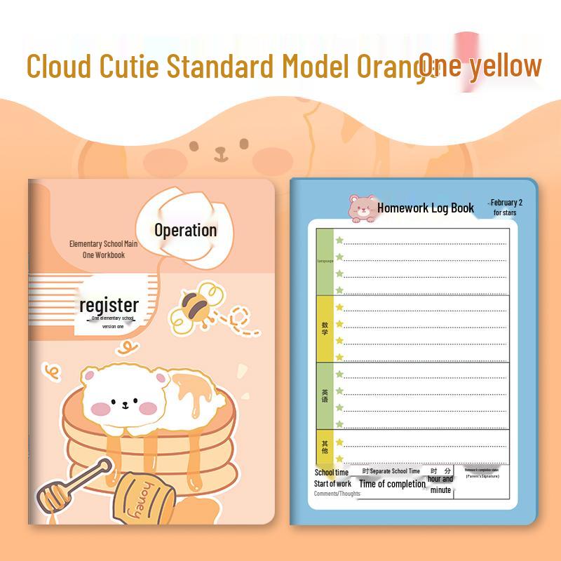 Elementary Homework Notebook for Grades 1-5: Cute Design for Girls