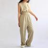2025 High Waist Sleeveless Zipper Jumpsuit - Summer Pre-sale