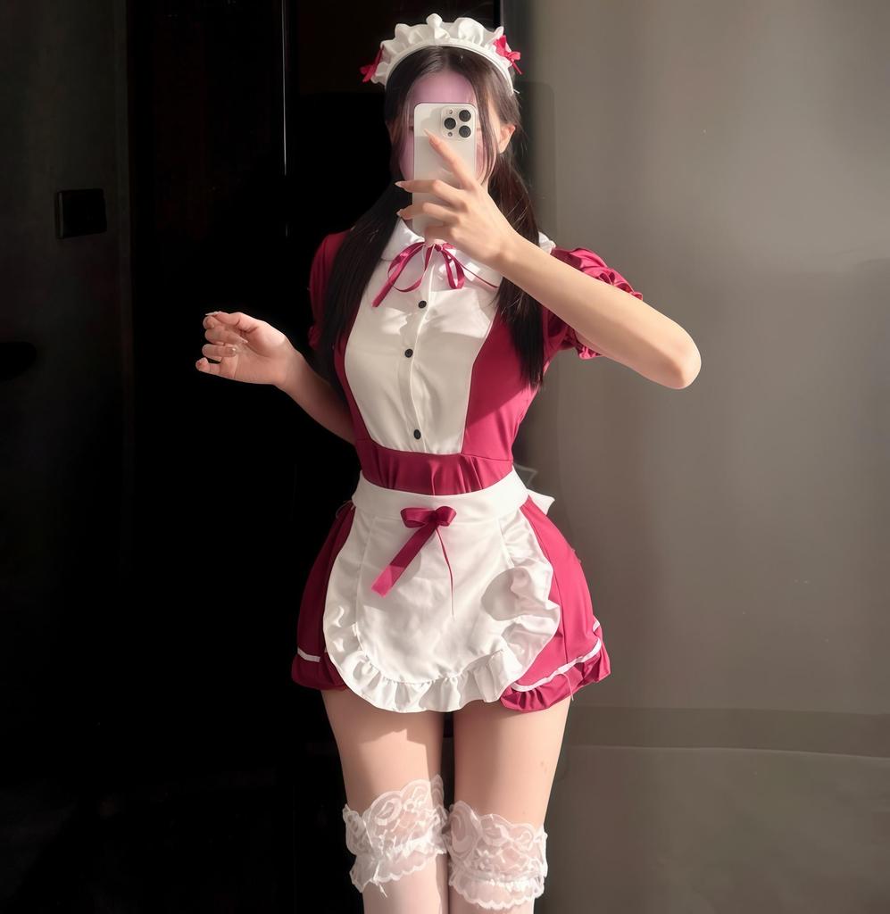 Plus Size Maid Cosplay Lingerie - Passionate, Easy-Off Bedtime Flirt Set