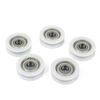 5pcs New 8*30*10mm Nylon Plastic Embedded 608 U Groove Ball Bearing Guide Pulley