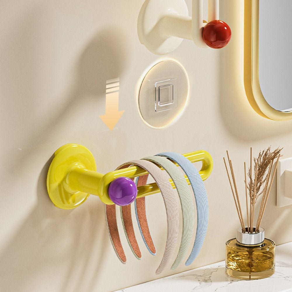 L-Shape Hairband Storage Hook Punch Free Kitchen Storage Rack New Cloth Hanger  Bathroom Kitchen