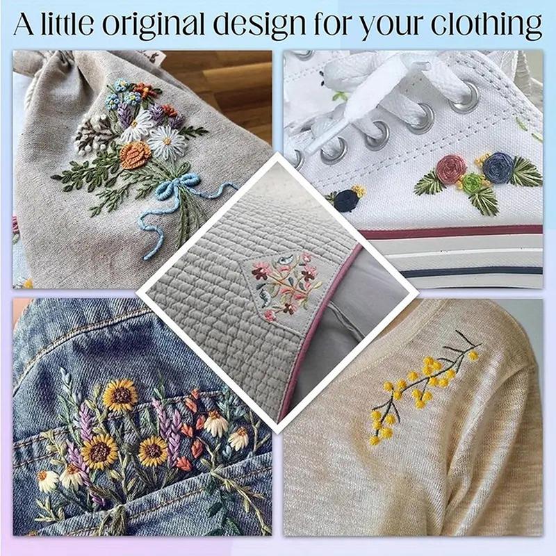 Water Soluble Stabilizer Embroidery Patterns, Stick And Stitch Embroider Paper Wash Away, Flower Floral Daisy Butterfly Designs
