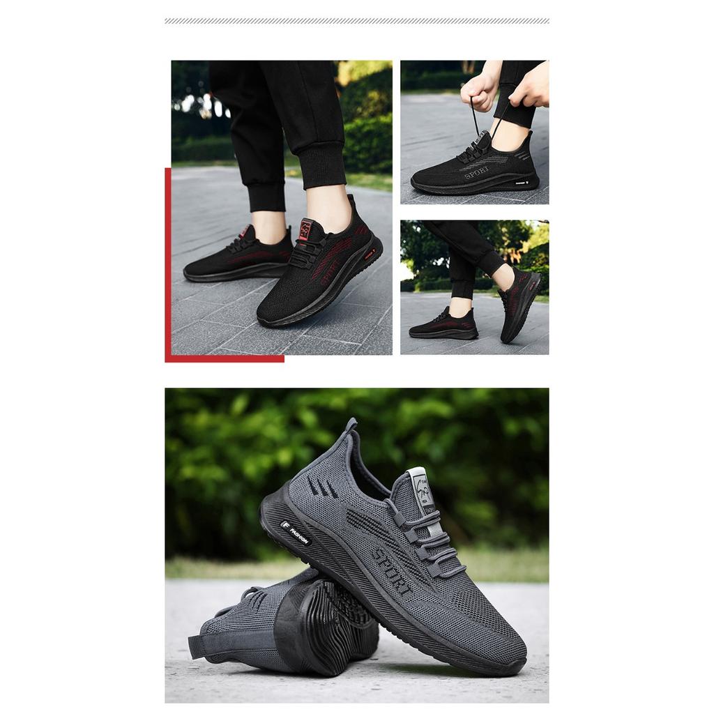 Men's Summer Shoes, Fly Woven Casual Shoes, Men's Breathable Soft Soled Shoes