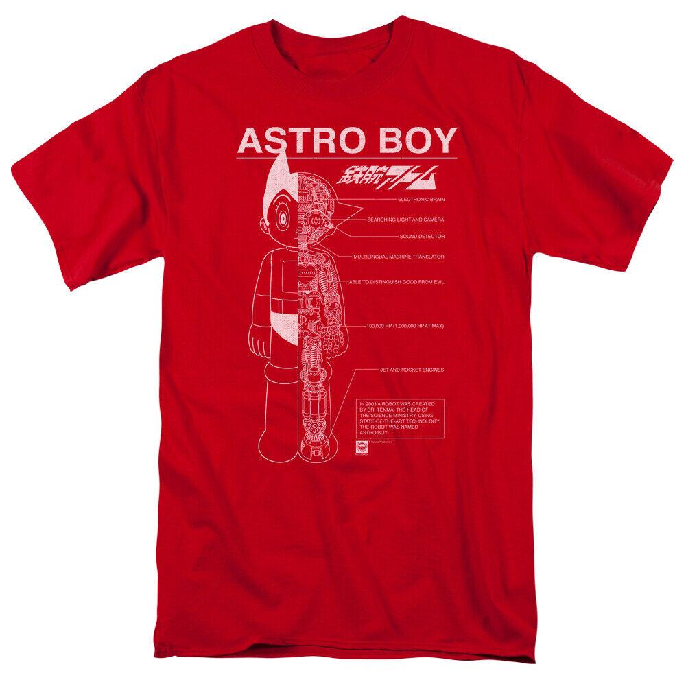 

Червона футболка унісекс Astro Boy Schematics Cartoon Merchandise S