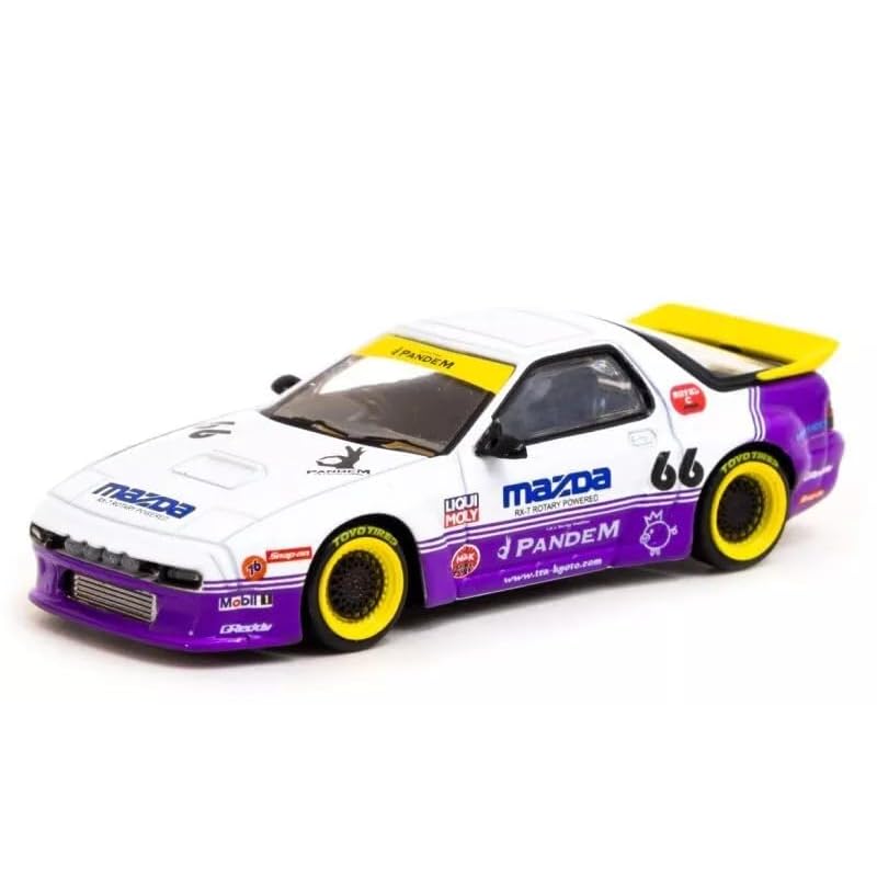

tarmac Works 1/64 pandem mazda RX-7 FC3S белый/фиолетовый мини-автомобиль Tarmac Works Pandem [продукт]