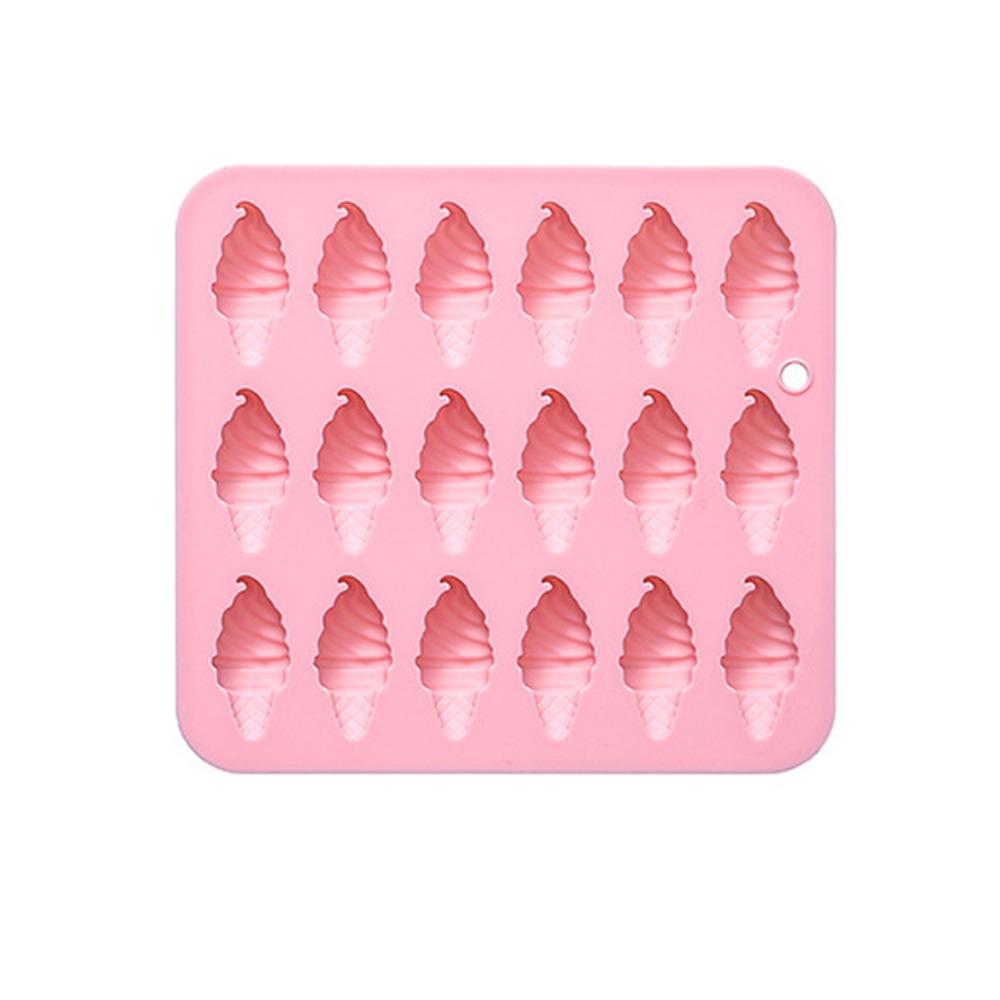 

Reusable Ice Cream Shaped Mold 18 Cavity Design Candy Mold New Ice Cream Mold for Gummy Making розовый