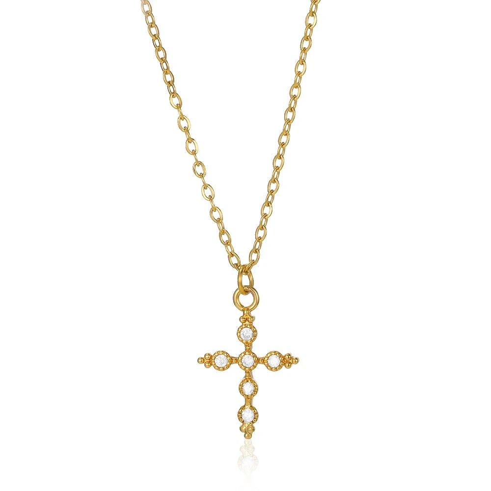 VIntage Christian Jesus Kreuz Halsketten Anhänger Für Frauen Edelstahl Runde Form Münze Halsketten Choker Gebet Taufe Geschenke