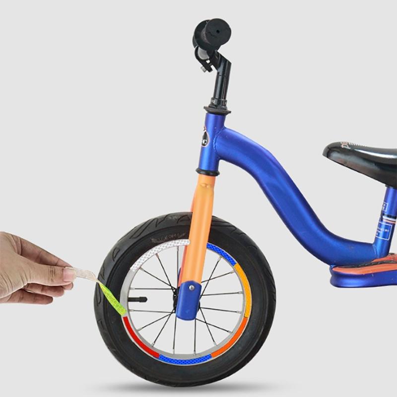Fahrrad Reflektierender Aufkleber Selbstklebende Reflektierende Decals Fahrrad Sicherheitswarnung Reflektierendes Band Fluoreszierende Streifen Aufkleber
