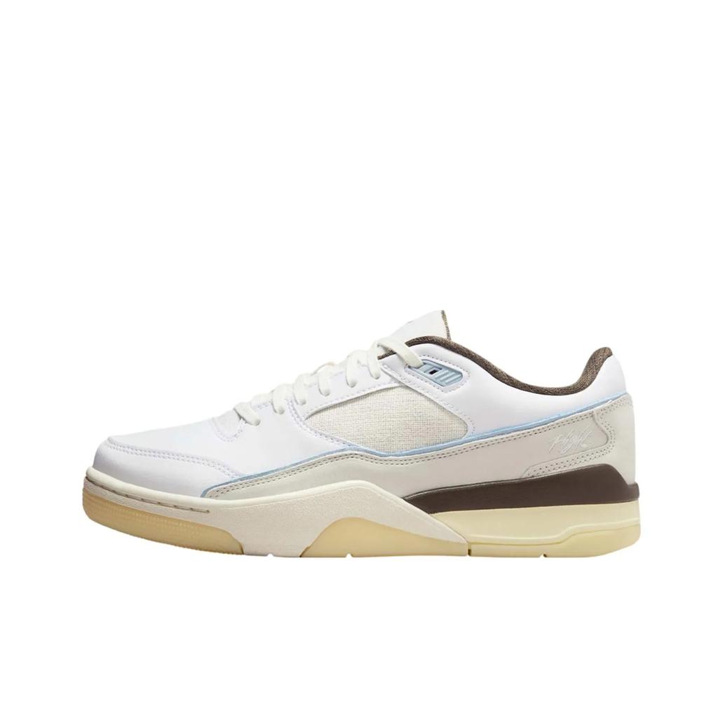 Jordan FLIGHT COURT Slip Resistant Abrasion Resistant Low Top Vintage Basketball Shoes Men's Blue White IB8858-141(Team401-)