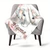Elephant Floral Crown Personalized Home Customize Your Name Blankets Cozy Soft Lightweight Allseason Multipurpose Blanket For Picnics Sofas Offices