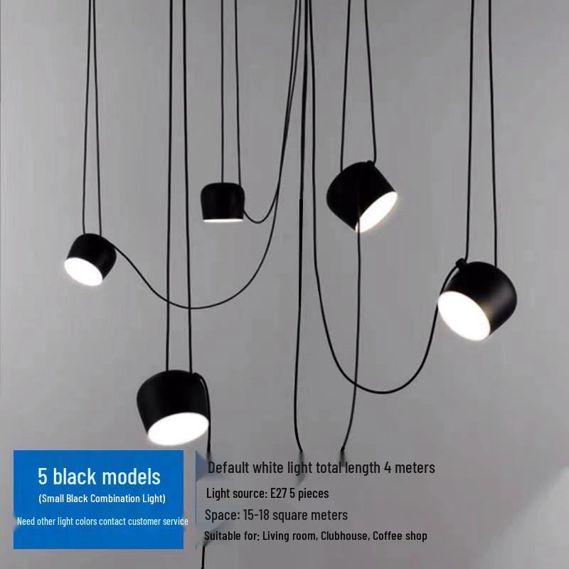 Nordic Industrial Style Three-Head Pendant Light for Cafe, Bar, or Exhibition Hall