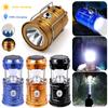 Solar Portable Lantern LED Flashlight Telescopic Torch Outdoor Camping Light Tent Lamp USB Rechargeable Emergency Work Light