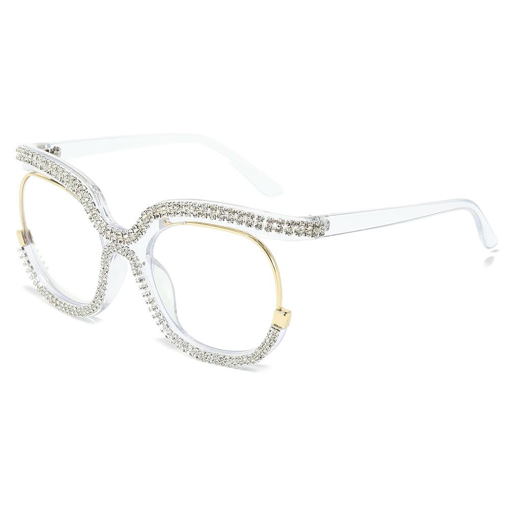 

Очки Diamond Owl с большой оправой Tide Flat Mirror Anti-Blue Light white film (anti-blue light)