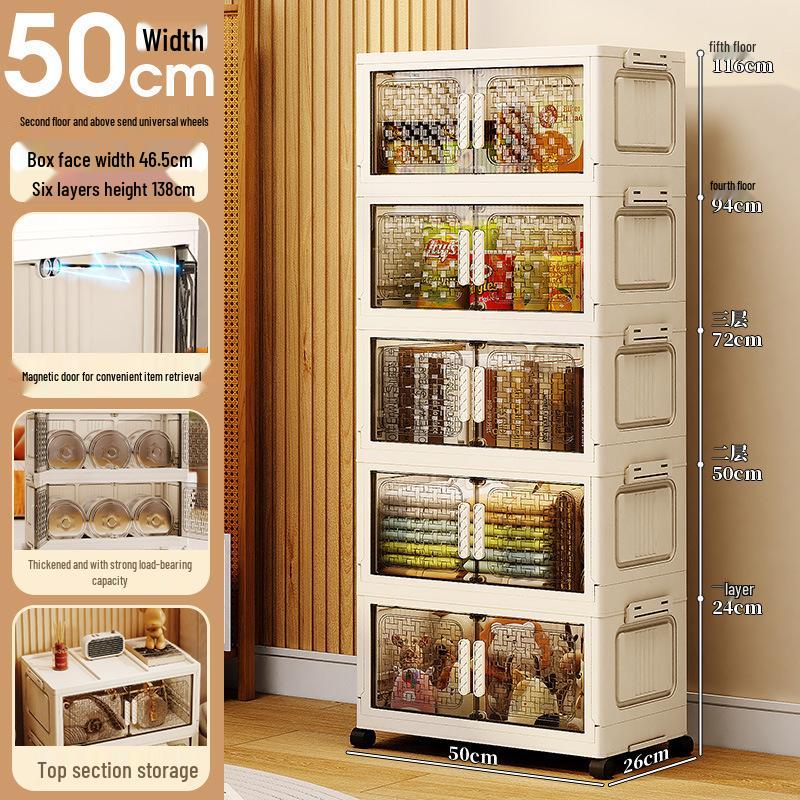 Thickened Foldable Multilayer Plastic Baby Wardrobe and Clothes Storage Cabinet