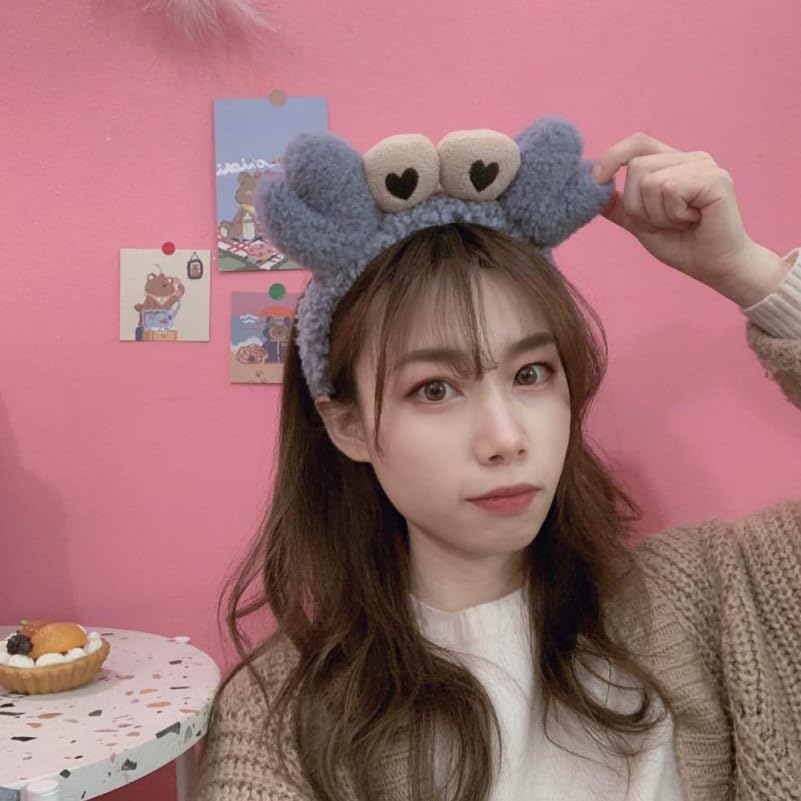 ledmomo Crab Headband, Cute Fluffy Animal Plush Headband, Costume Accessory, Funny Headwear, Unisex, Blue, Party Supplies, Costume, Photo Shoot