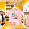 Hatsune Miku Collaborates on Future MIKU Line Style Short Sleeved Pure Cotton Printed New Casual Boy and Girl Clothing