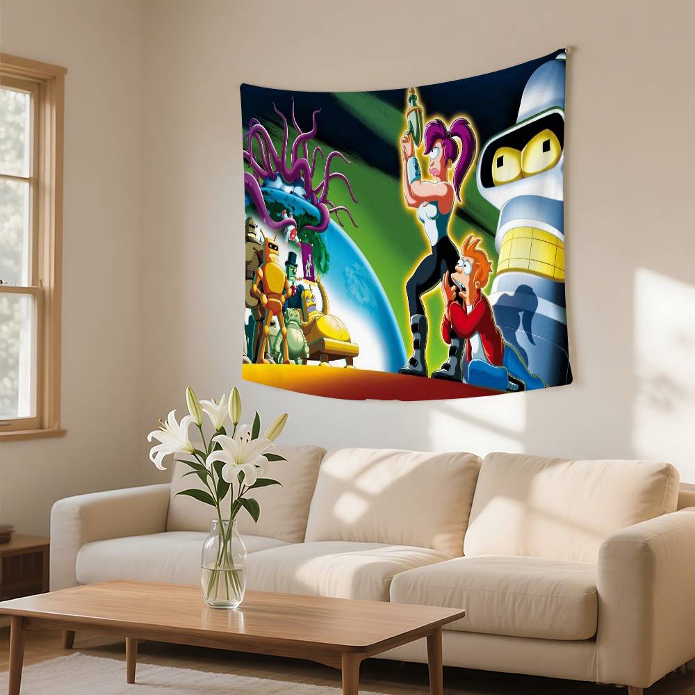 FFuturamas Tapestry Wall Hanging Tapestry Art Deco Blanket Curtain Hanging At Home Bedroom Living Room Decor