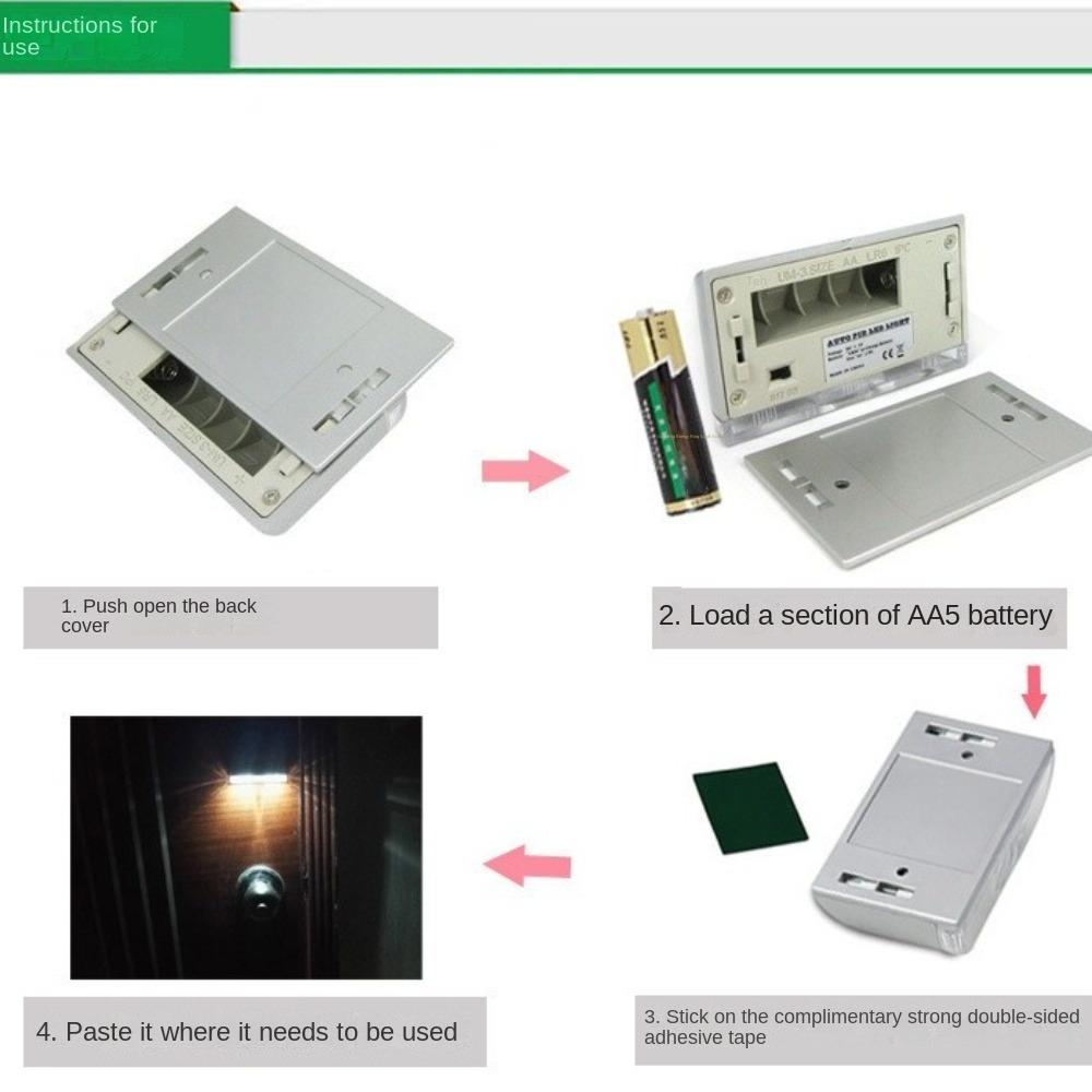 Auto Sensor Motion Detector Light 4 LED Lamp Cabinet Lights High Quality Sensor Lamp