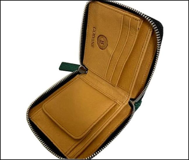 Godin Round Folding Wallet sppw8002cp.DGR (Dark Green) Diamond Python Short Wallet