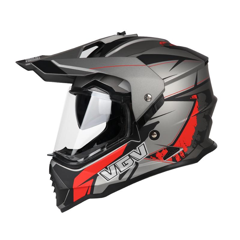 VGV Motocross Helmet DOT Double Lens Common Man Women Motorcycle Helmet Dirt Bike Karting Downhill AM DH Cross Sunscreen Lens