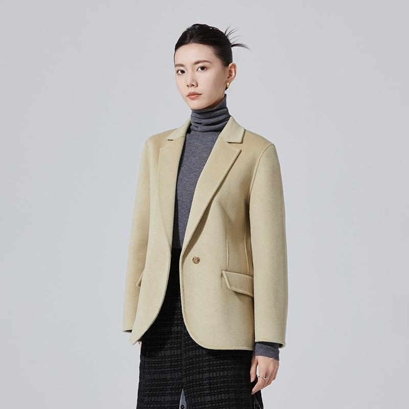 2025 Autumn/Winter Women's Double-Sided Cashmere Wool Coat Suit Jacket