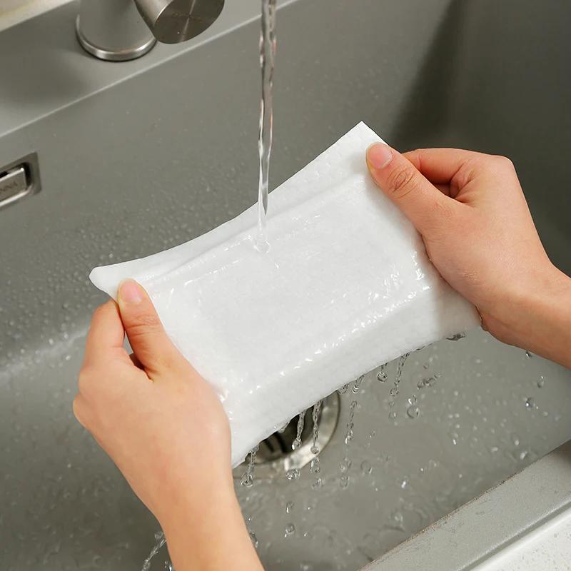 Disposable Cleaning Cloths Reusable Non-Woven Household Kitchen Lazy Rags Non-stick Oil Wipes Cloth Washing Dishcloths Towels