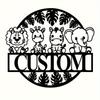 Safari Animal Metal Wall Art for Kids Room Nursery Durable Vintage Tin Sign Personalized Jungle Theme Decor