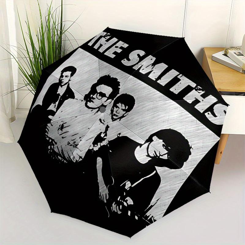 1PC The Smiths Music Band Automatic Open/Close Umbrella - Compact Travel Umbrella, 8-Rib Heavy-Duty Construction, Ideal Gift A0828176