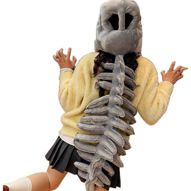 Lu Han Dinosaur Plush: Funny Skeleton Hat & Mask