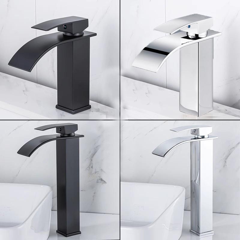 Stainless Steel Basin Faucet Square Hot and Cold Dual-use Household Bathroom Kitchen Faucet