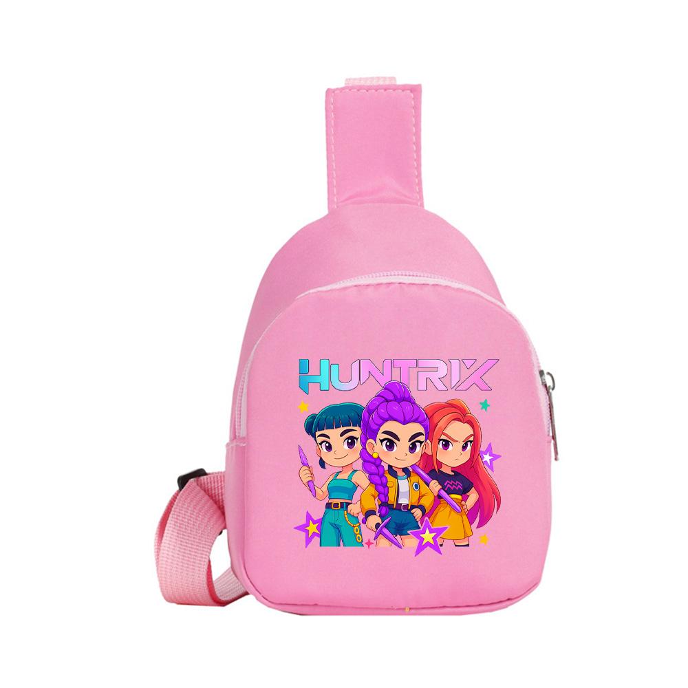 Zaino Petto Kawaii Stampato Anime K-Pop Cacciatori di Demoni per Ragazzo Ragazza Borsa a Spalla Studente Borsa a Tracolla Portatile Regalo di Natale per Bambino