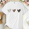 T-shirt met hartjesprint Casual T-shirt met ronde hals en korte mouwen Kleding voor dames Harajuku Korte mouwen Casual Kleding