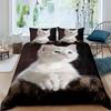2026 Katzen Bettwäsche Set Haustier Katzen Muster Einzelbett Bettwäsche Set Niedliches Kätzchen Für Polyester Geheimnisvolle Schwarze Katze Kingsize Bettbezug