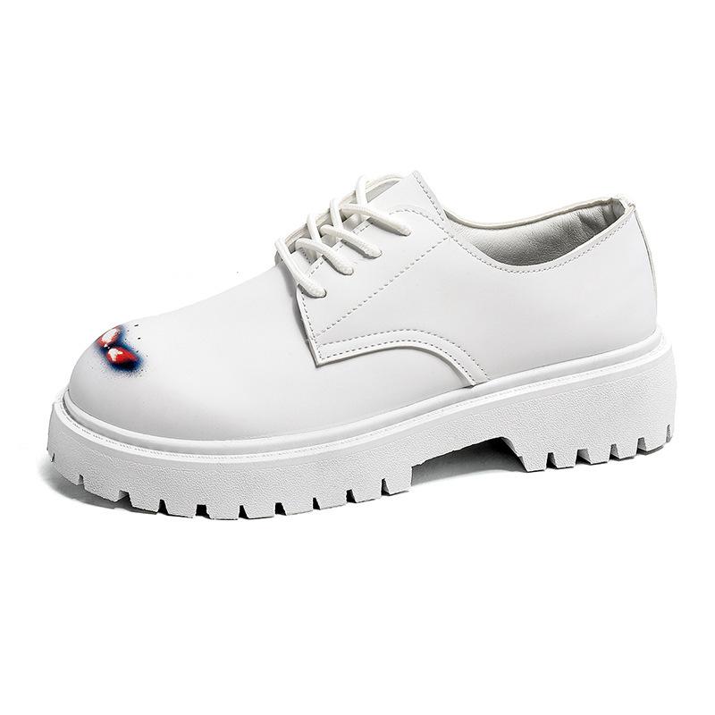 Herren Lederschuhe Japanischer Trend Hoher Wert Vielseitig Low Top Paris Big Head Derby Schuhe Herbst Britisch Lässig Herrenschuhe