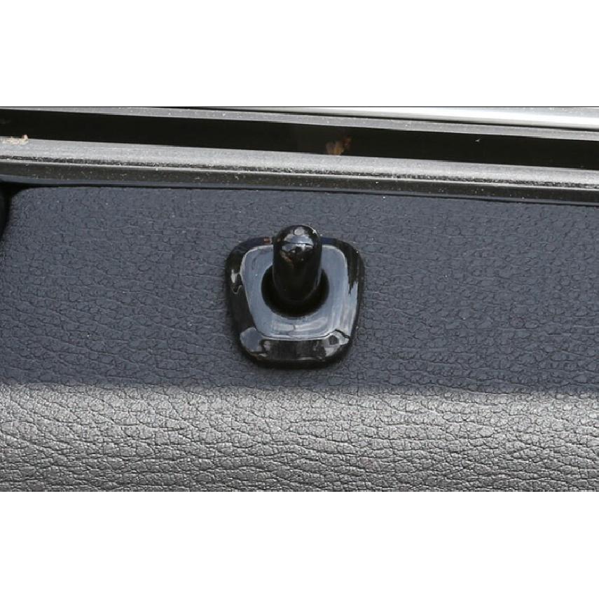 For BMW X1 F48 2016-2022 Black Wood Grain Inner Door Lock Down Bolt Ring Trim