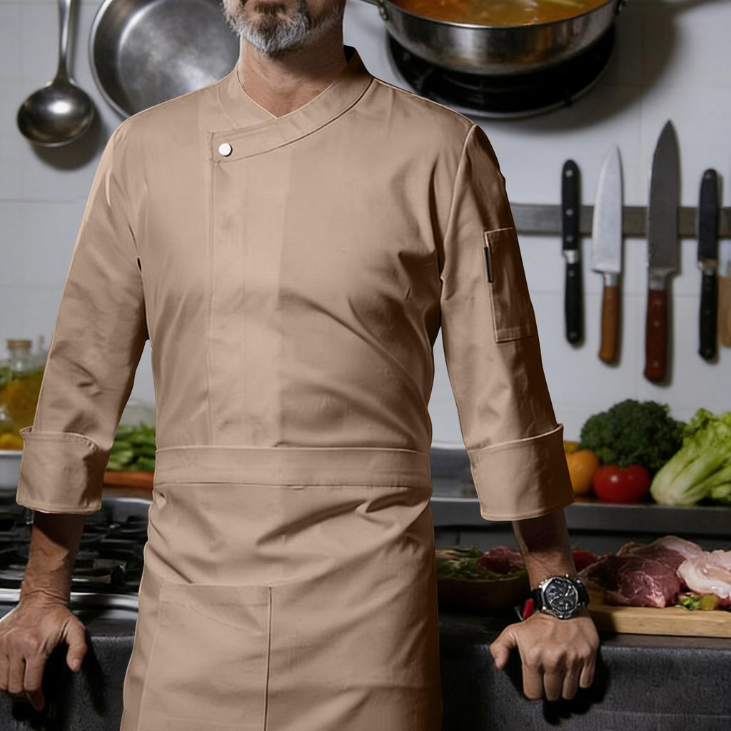 Unisex Cardigan -Button Long-Sleeved Chef Uniform