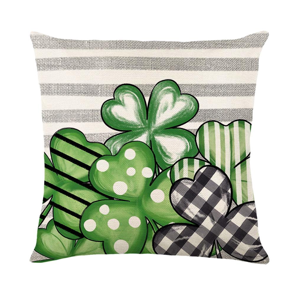 New St. Patrick's Day Pillow Cover Northern Festival Home Fabric Sofa Cushion Cover