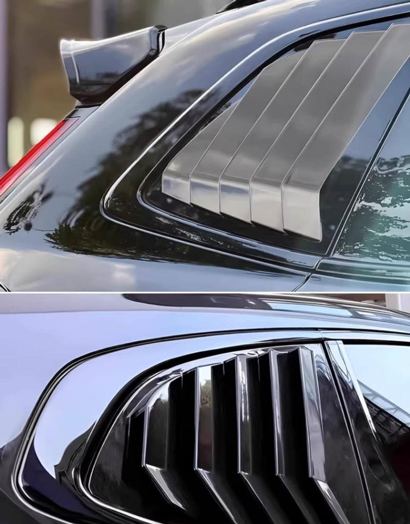 Honda CRV Haoying B-Pillar Door Trim: Black Chrome Strips