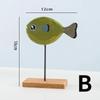 Vintage Vintage Wooden Fish Ornaments Home Decoration Props Bedrooms Living Rooms Tabletops Counters Solid Wood Decorations