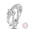 Fashion Luminous Firefly Rings 100% 925 Silver Eternal Heart-Shaped Zircon Rings Fine Wedding Engagement Jewelry Gifts
