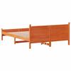 Solid Wood Bed without Mattress Wax Brown 120 x 190 cm Pine Wood