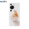 For Huawei P60 Pro Case Cute Heart Cartoon Painted Silicone Clear TPU Back Cover For Huawei P 60 P60 2023 P60Pro Phone Cases
