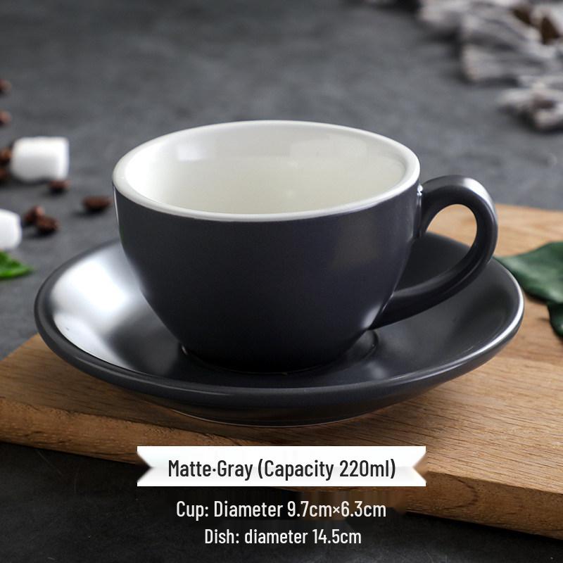 Керамический набор чашек для капучино и латте с логотипом соревнований - 220 мл 220ml