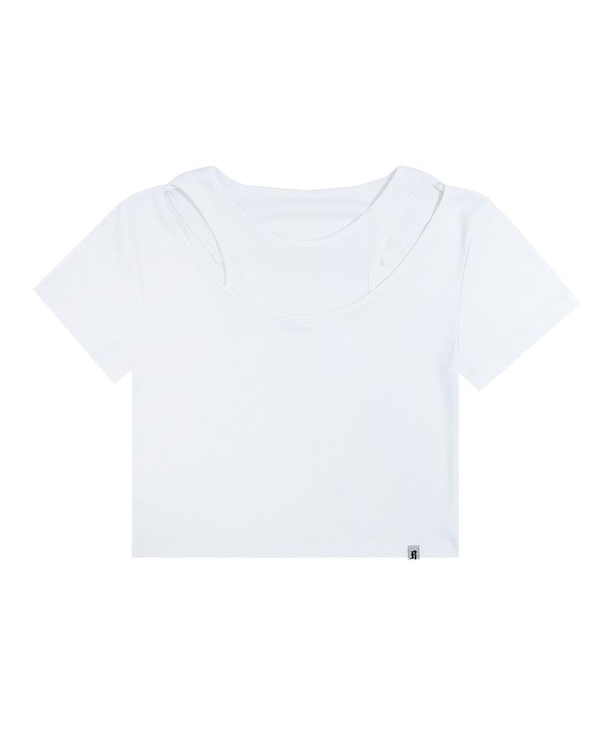 Leoninghai Incision Crop H/S Tee [White]