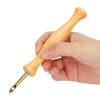 Portable Punch Needle Knitting Embroidery Pen Threader Wooden Handle Tool for Weaving Sewing Felting Craft