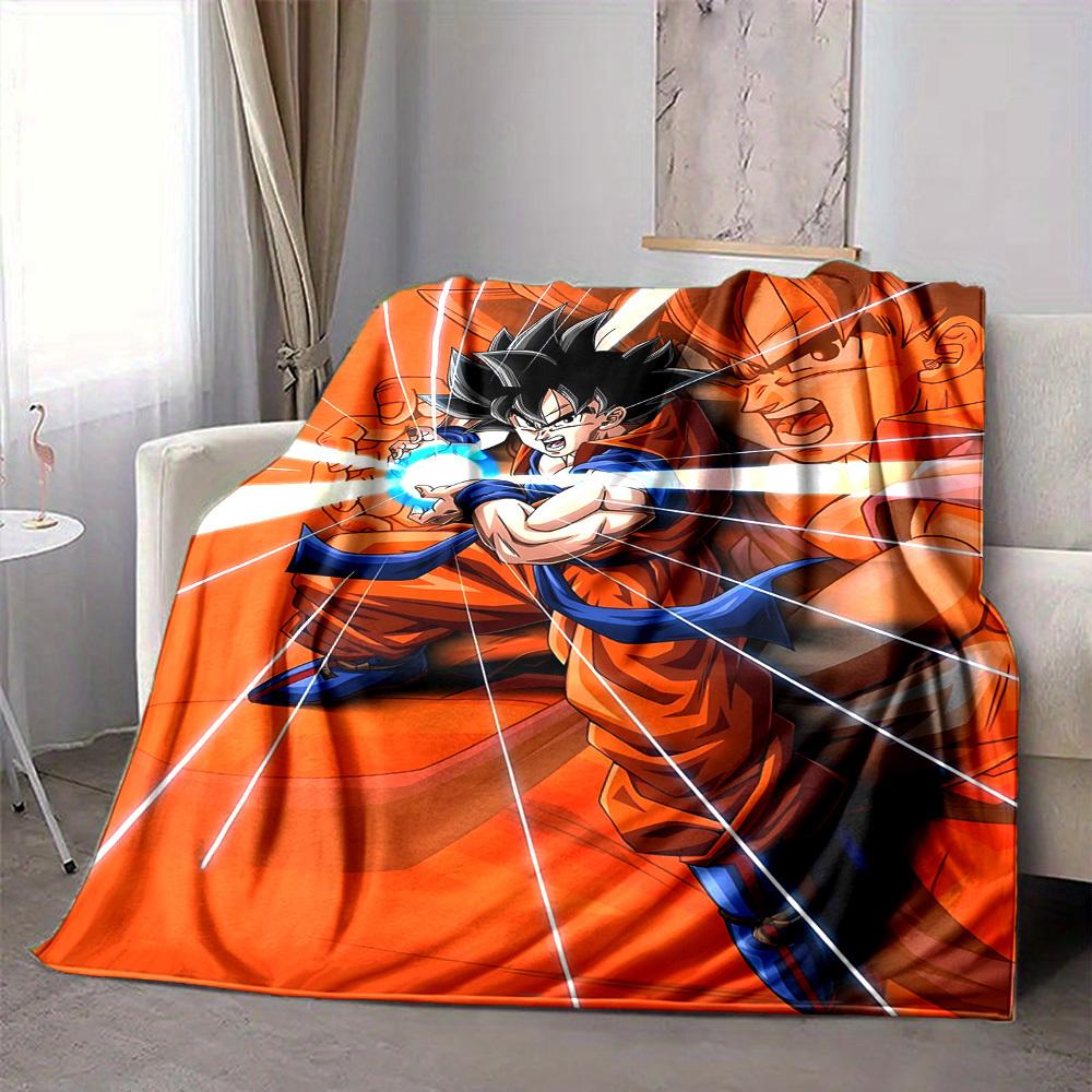 1PC Goku, DragonBall Blanket Soft Warm All Season Throw for Sofa, Bed, Car, Office Vibrant Colorful Design, Durable & Cozy Gift