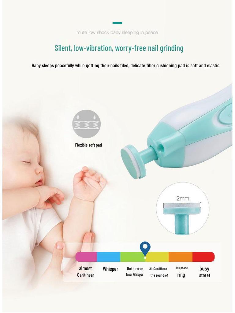 Electric Nail Grinder for Infants and Toddlers - Safe Baby Nail Trimming Tool