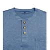 2024 Summer Men's Henley Short Sleeve T-shirt - European & American Style Crew Neck
