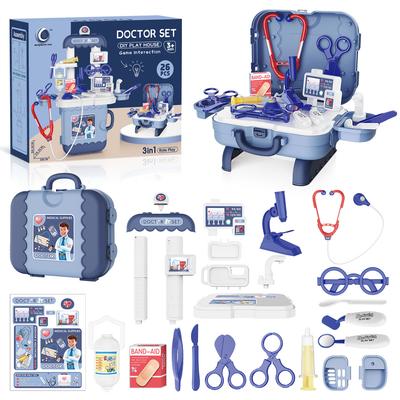 2-In-1 Play House Suitcase Simulation Kitchen Dessert Children'S Dresser Fast Food Toy Set Gifts